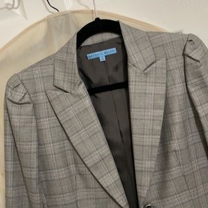 Grey Plaid Women’s Blazer